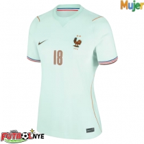 Camiseta Francia Warren Zaire-Emery #18 Visitante Equipación para mujer Mundial 2026 manga corta